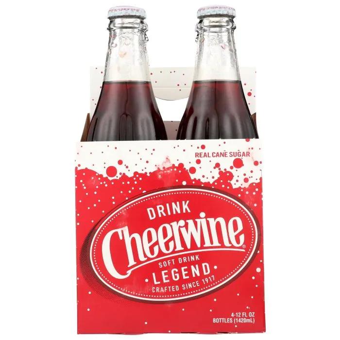 CHEERWINE - Cheerwine Soda Glass Bottles 4-Pack 48FO ( Pack of 6)