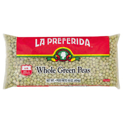 LA PREFERIDA - Bean Green Pea Whole Polybag 16OZ ( Pack of 24)