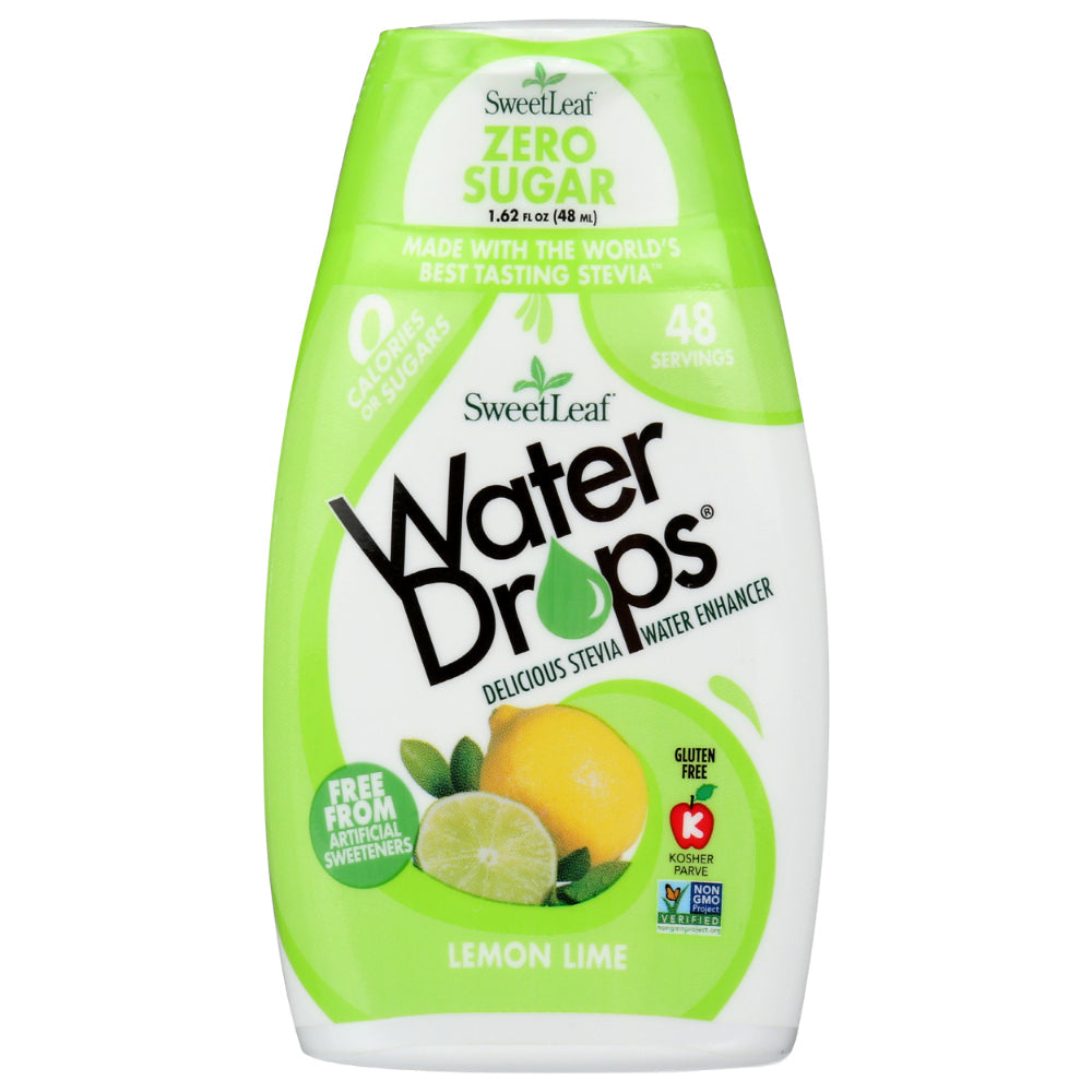 SWEETLEAF - Water Drops, Delicious Stevia Water Enhancer, Lemon Lime 1.62FO ( Pack of 12)