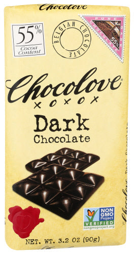 CHOCOLOVE - Dark Chocolate Bar 3.2OZ ( Pack of 12)
