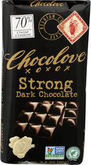 CHOCOLOVE - Dark Chocolate Bar Strong 3.2OZ ( Pack of 12)