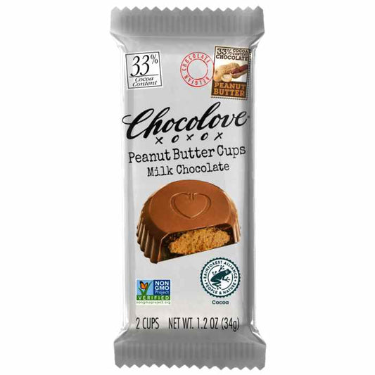 CHOCOLOVE - Peanut Butter Cups Milk Chocolate 1.2OZ ( Pack of 10)