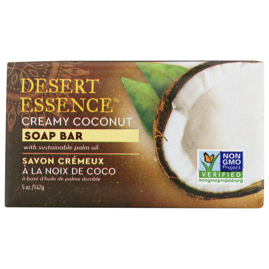DESERT ESSENCE - Creamy Coconut Soap Bar 5OZ ( Pack of 3)