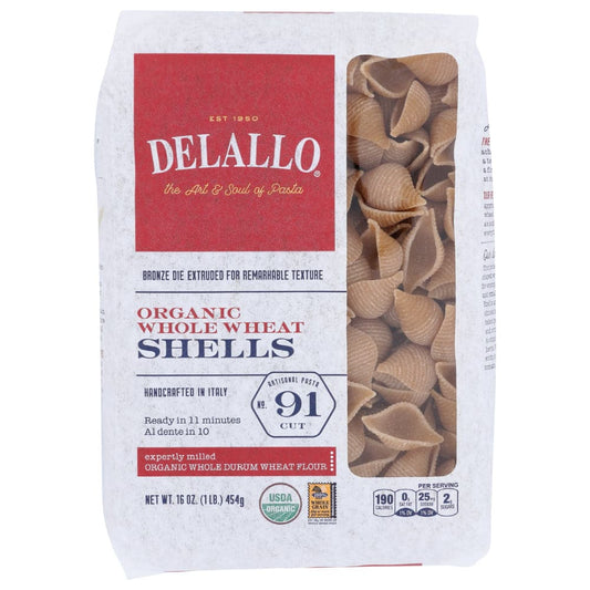 DeLallo - Organic Whole Wheat Shell Pasta