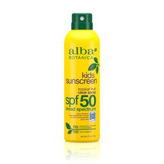 ALBA BOTANICA - Tropical Fruit Spf50 Clear Spray Kids Sunscreen 5OZ ( Pack of 1)