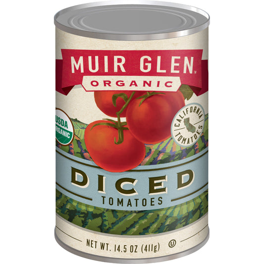 MUIR GLEN - Organic Diced Tomatoes 14.5OZ ( Pack of 12)