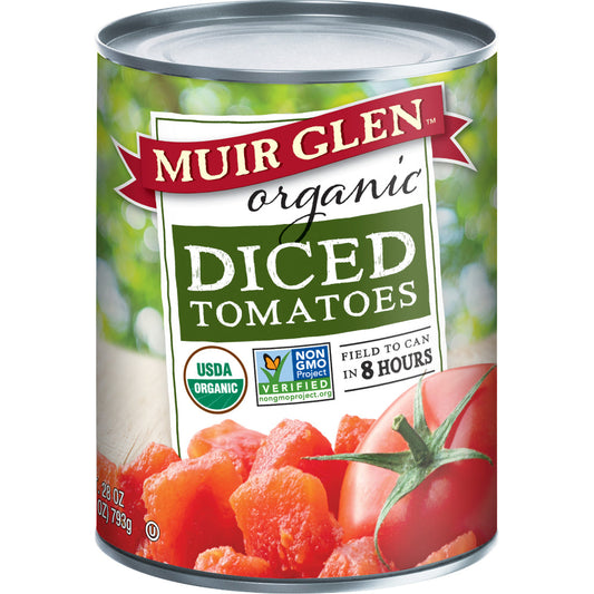 MUIR GLEN - Organic Diced Tomatoes 28OZ ( Pack of 12)