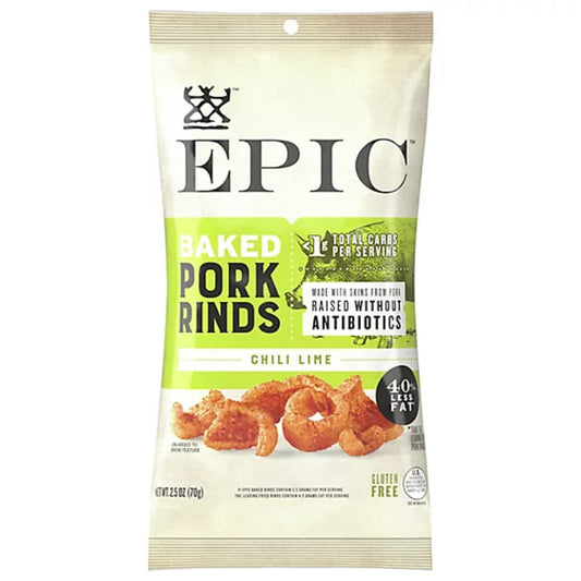 Epic - Chili Lime Oven Baked Pork Rinds, 2.5 Oz - (Pack of 12)