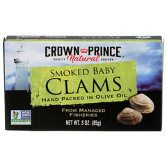 Crown Prince - Natural Smoked Baby Clams in Olive Oil