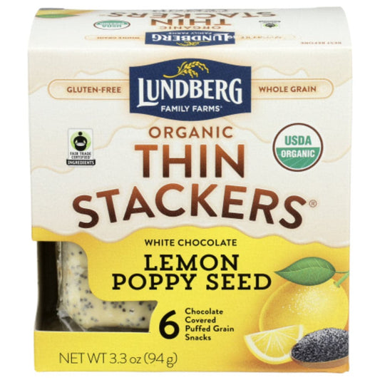 Lundberg - Stackers White Chocolate Lemon - 3.3 OZ | Pack of 6