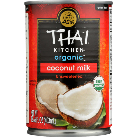 THAI KITCHEN - Organic Unsweetened Coconut Milk 13.66FO ( Pack of 12)