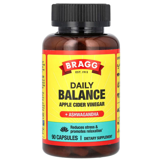 BRAGG - Daily Balance Apple Cider Vinegar + Ashwagandha 90CP ( Pack of 1)