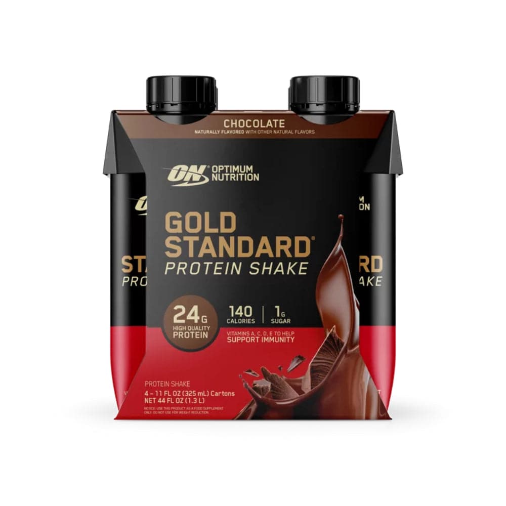 Optimum Nutrition - Gold Standard Protein Ready To Drink Shake Chocolate 4Pk 44 FO - Pack of 3