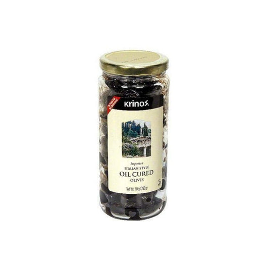 KRINOS - Cured Olives in Oil 10OZ ( Pack of 6)
