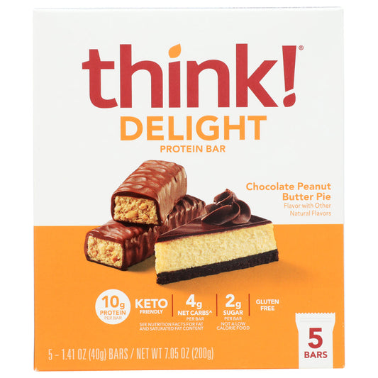 THINK! - Keto Chocolate Peanut Butter Protein Bar 5-Pack 7.05OZ ( Pack of 6)