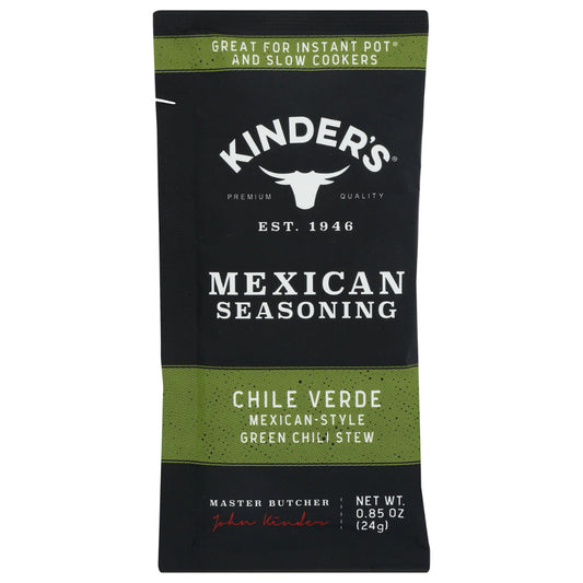 KINDERS - Chile Verde Mexican-Style Green Chili Stew Seasoning 0.85OZ ( Pack of 15)