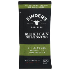 KINDERS - Chile Verde Mexican-Style Green Chili Stew Seasoning 0.85OZ ( Pack of 15)