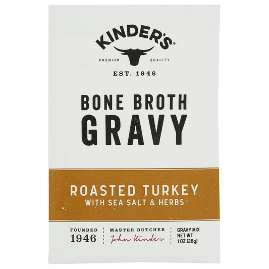KINDERS - Bone Broth Gravy Roasted Turkey Sea Salt & Herbs 1OZ ( Pack of 15)