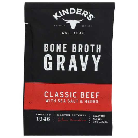 KINDERS - Bone Broth Gravy Classic Beef Sea Salt & Herbs 0.88OZ ( Pack of 15)