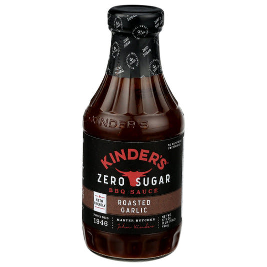 KINDERS - Roasted Garlic Sugar-Free BBQ Sauce 17.5OZ ( Pack of 6)