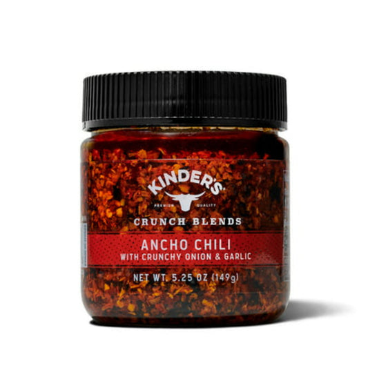KINDERS - Ancho Chili with Crunchy Onion & Garlic Crunch Blends 5.25OZ ( Pack of 6)
