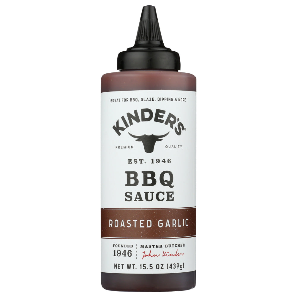 KINDERS - Roasted Garlic Squeeze BBQ Sauce 15.5FO ( Pack of 6)