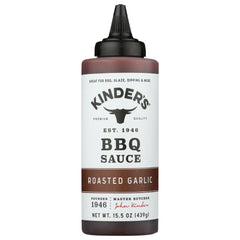 KINDERS - Roasted Garlic Squeeze BBQ Sauce 15.5FO ( Pack of 6)