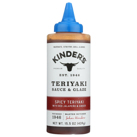 KINDERS - Spicy Teriyaki Sauce & Glaze 15.5FO ( Pack of 6)