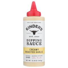 KINDERS - Creamy Roasted Garlic Dipping Sauce 12.8OZ ( Pack of 6)