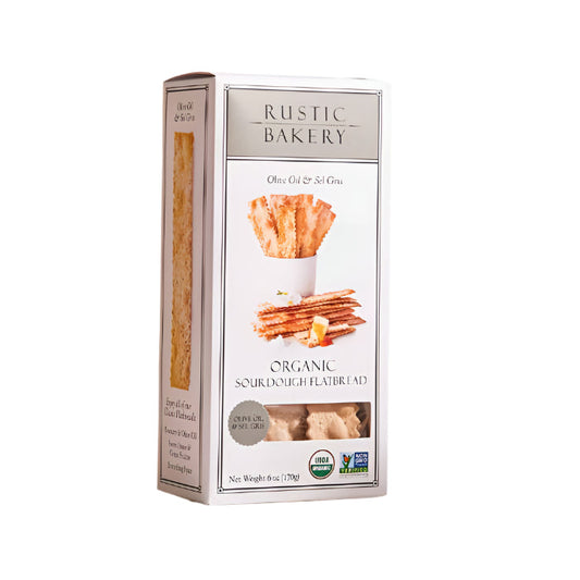 RUSTIC BAKERY - Olive Oil & Sel Gris Flatbread 6OZ ( Pack of 12)