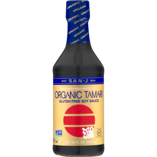 SAN J - Organic Tamari Soy Sauce (Gluten-Free) 20OZ ( Pack of 6)