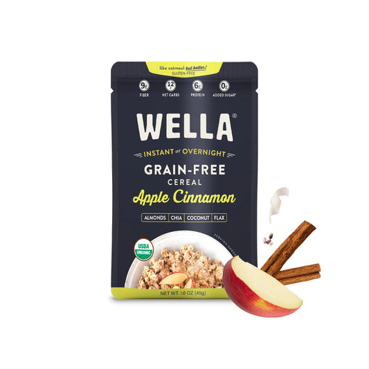 WELLA - Organic Apple Cinnamon Grain Free Cereal 1.6OZ ( Pack of 10)