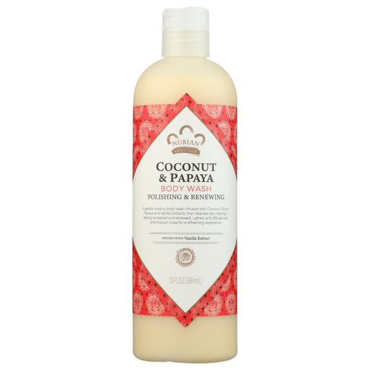 NUBIAN HERITAGE - Body Wash, Coconut & Papaya 13FO ( Pack of 3)