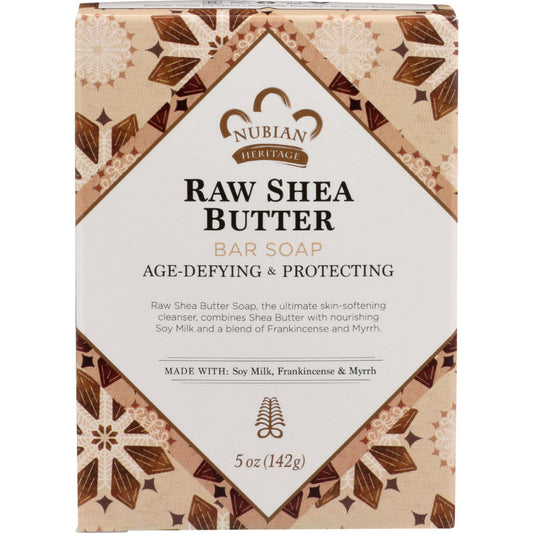 NUBIAN HERITAGE - Raw Shea Butter Bar Soap 5OZ ( Pack of 3)