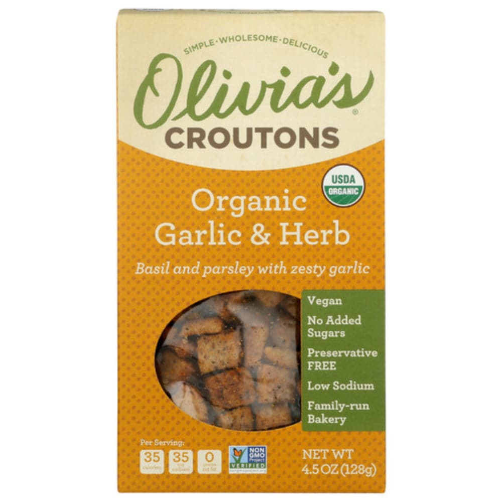 OLIVIAS CROUTONS - Organic BUTTER & GARLIC