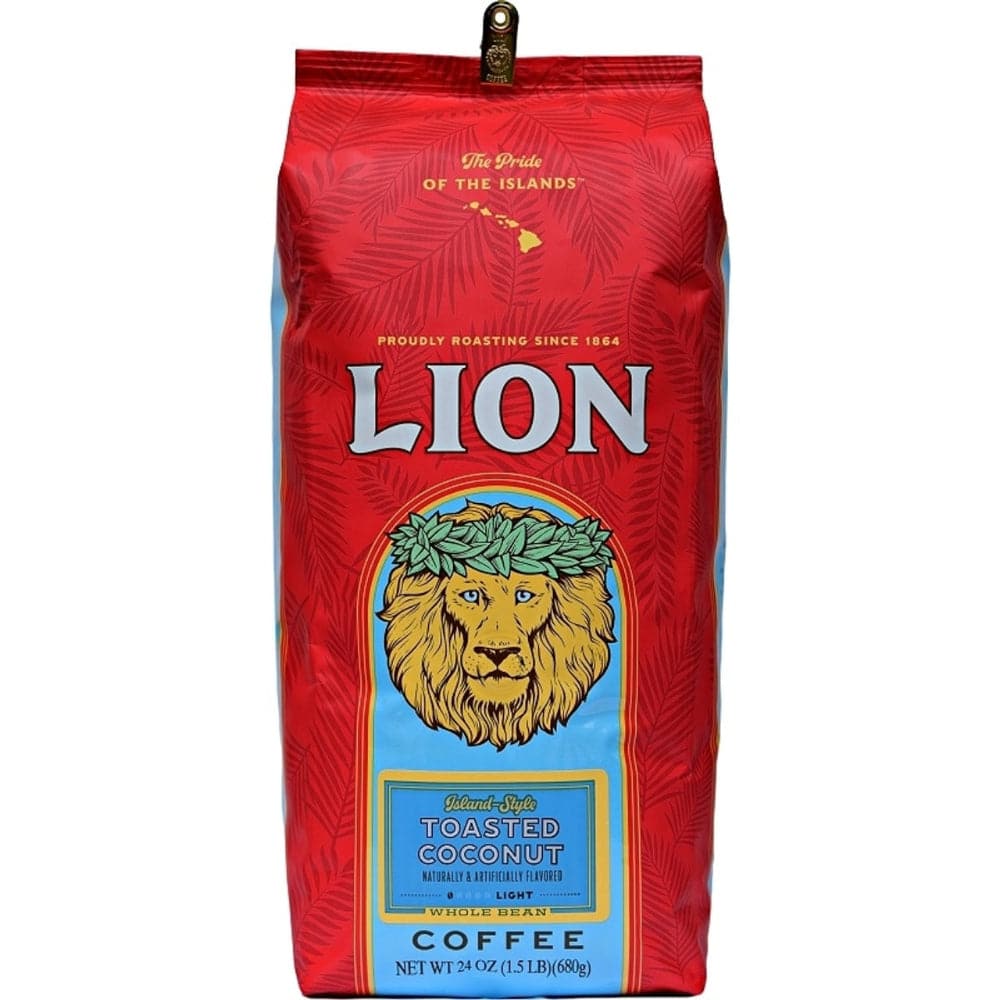 Lion Coffee - Toasted Coconut Ground Coffee, 10 Oz - (Pack of 6)