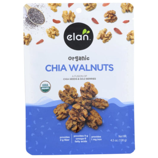 Elan - Organic Chia Walnuts, 4.5 Oz - (Pack of 8)