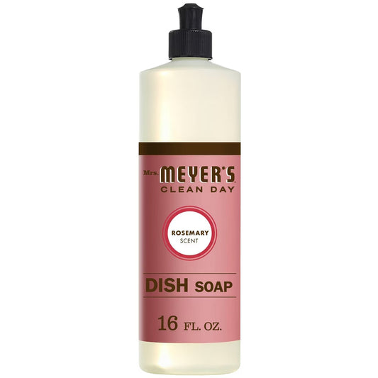 MRS MEYERS CLEA - Rosemary Liquid Dish Soap 16OZ ( Pack of 6)