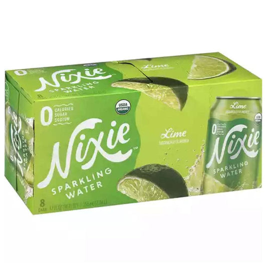 NIXIE - Lime Sparkling Water, Pack of 8