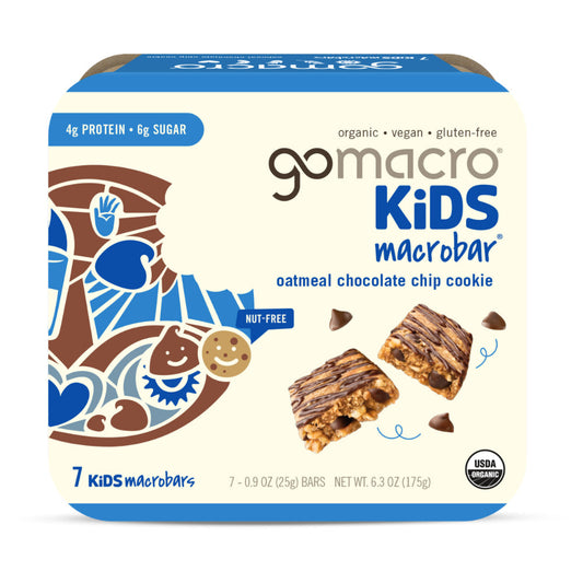 GOMACRO - Kids Oatmeal Cookie Protein Bar 7-Pack 6.3OZ ( Pack of 7)