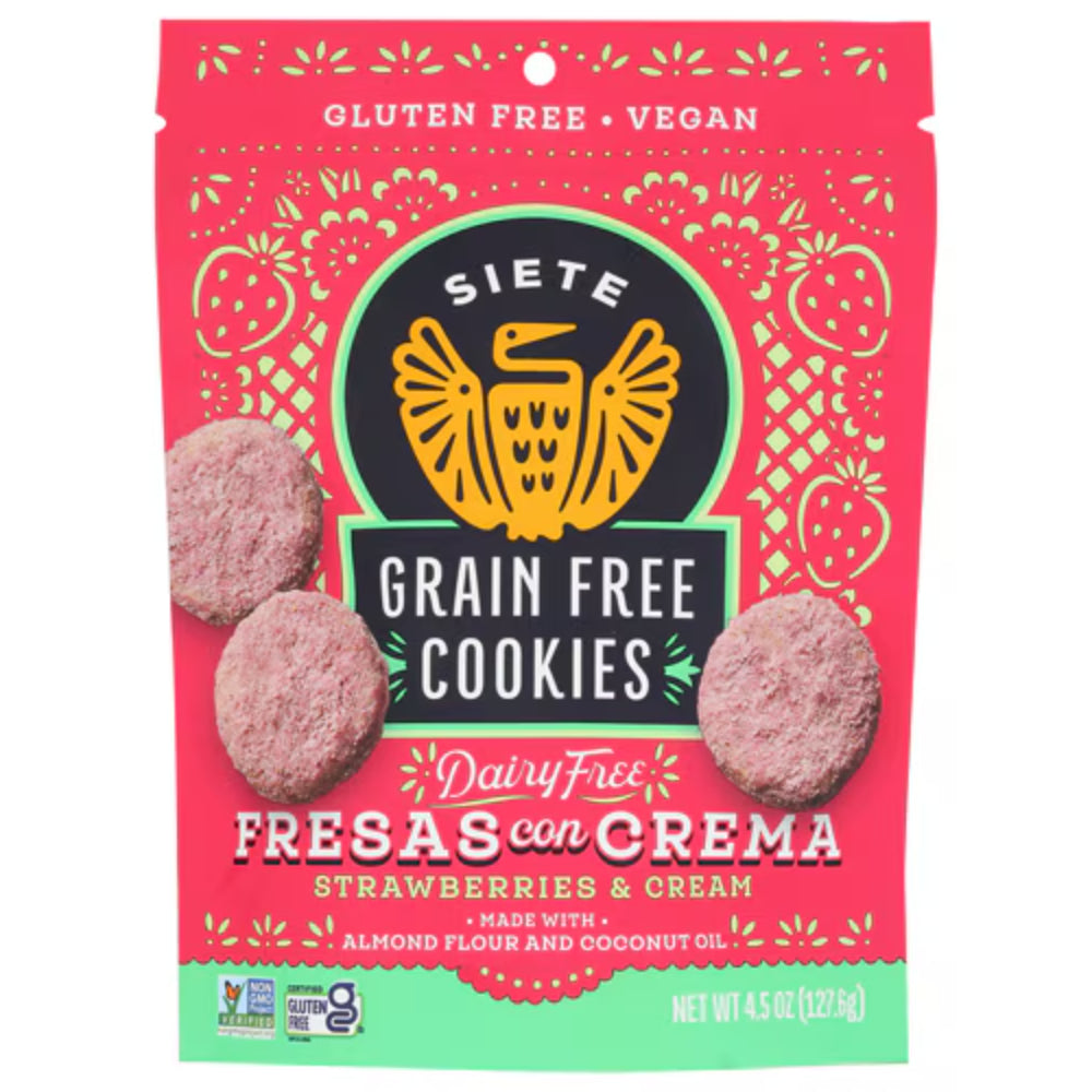 SIETE - Fresas Con Crema Cookies 4.5OZ ( Pack of 10)