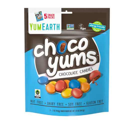 YumEarth - Choco Yums Chocolate Candies Pk 5, 3.5 oz | Pack of 12