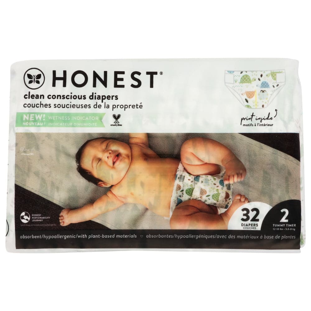 THE HONEST COMPANY - DIAPER TURTLE Tummy TIME SIZE 2