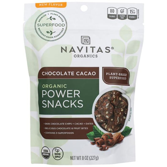 NAVITAS - Chocolate Cacao Power Snack 8OZ ( Pack of 12)