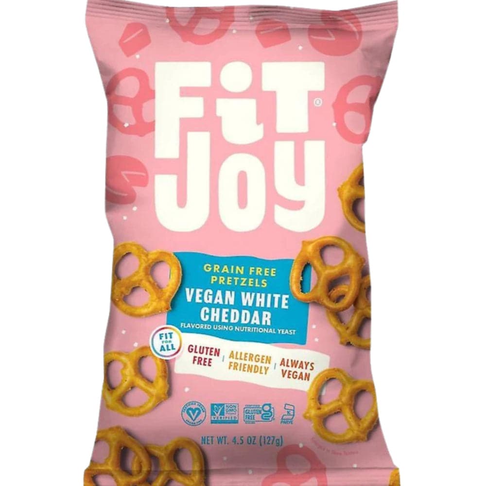 FitJoy - Grain Free Pretzel Twists Vegan White Cheddar 4.5 OZ - (Pack of 12)