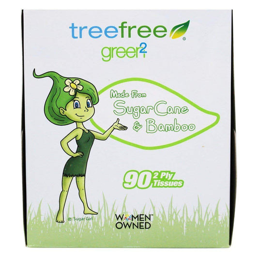 GREEN2 - Face Tissue Cube Tree-Free 90PC ( Pack of 30)