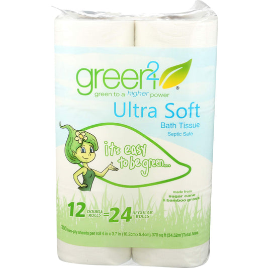 GREEN2 - Bath Tissue 2-Ply 300 Sheets 12PC ( Pack of 8)
