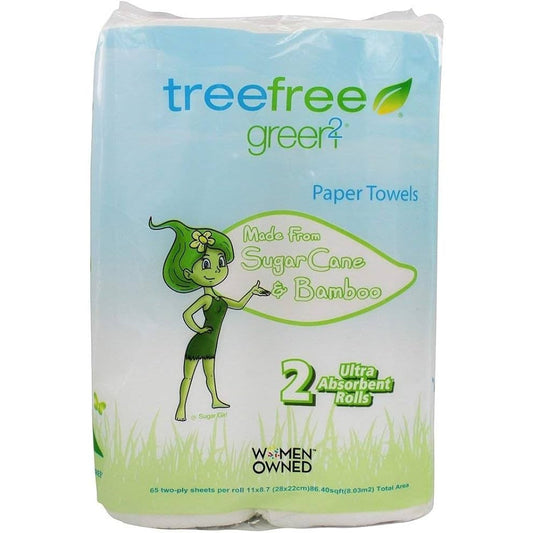 GREEN2 - Paper Towel 65 Sheet Tree 2PC ( Pack of 24)