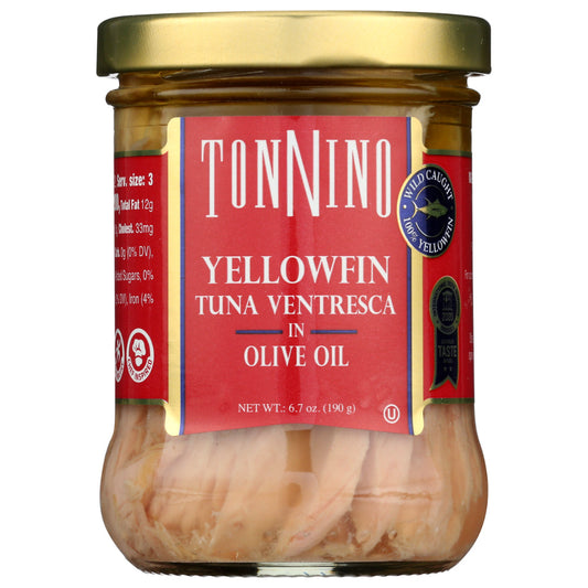 TONNINO - Flat Tuna in Olive Oil, Vintage Scents, Fat-Free 6.7OZ ( Pack of 6)