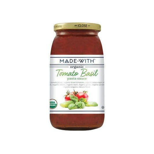 Made With Organic Tomato Basil Pasta Sauce 24 Oz
 | Pack of 12 - PlantX US